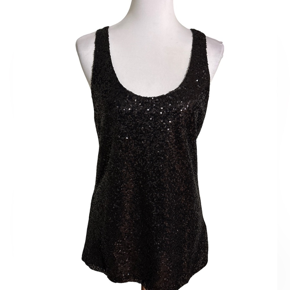 Guess Black Sequin Tank Top